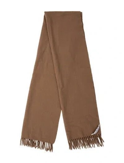 Pre-owned Acne Studios Wool Shawl In Brown
