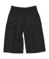 Acne Studios Belt-loop Wool Shorts In Black