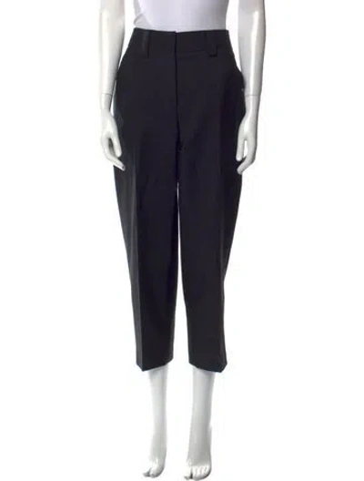 Pre-owned Acne Studios Wool Straight Leg Pants In Black