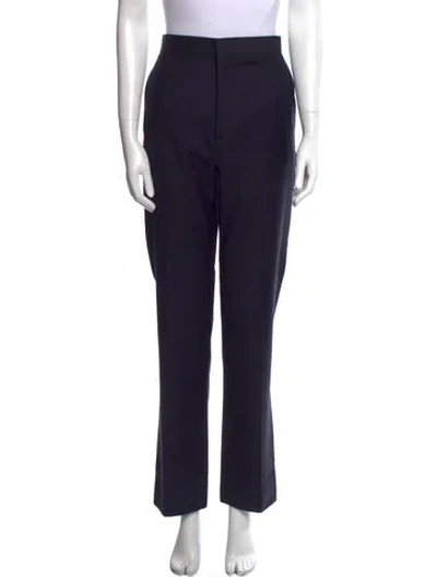 Pre-owned Acne Studios Wool Straight Leg Pants In Black