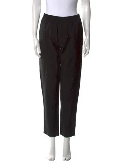 Pre-owned Acne Studios Wool Straight Leg Pants In Black