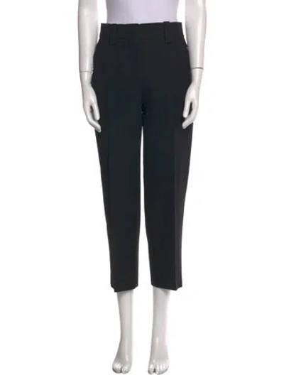 Pre-owned Acne Studios Wool Straight Leg Pants In Black