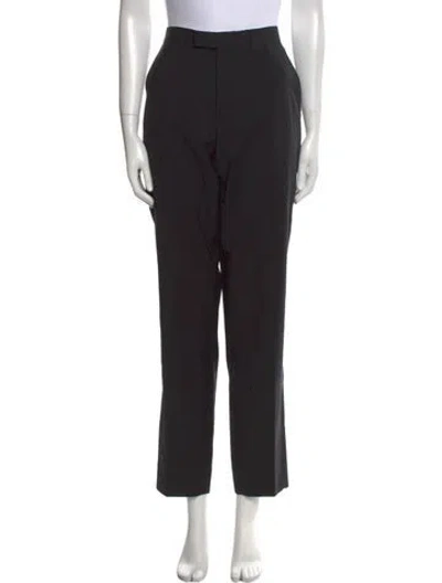 Pre-owned Acne Studios Wool Straight Leg Pants In Black
