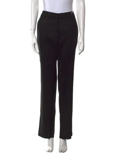 Pre-owned Acne Studios Wool Straight Leg Pants In Black