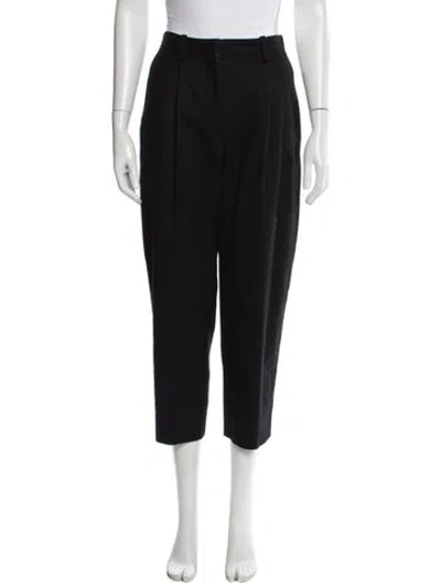 Pre-owned Acne Studios Wool Straight Leg Pants In Black