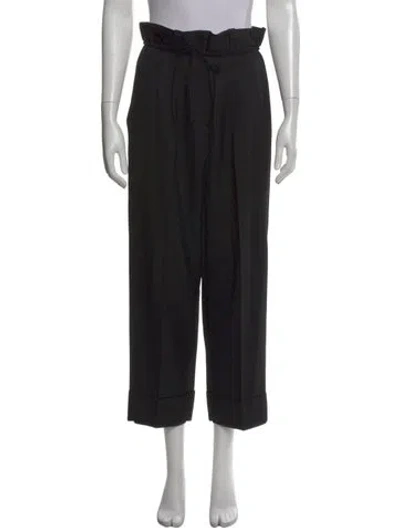Pre-owned Acne Studios Wool Straight Leg Pants In Black