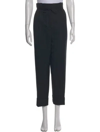 Pre-owned Acne Studios Wool Straight Leg Pants In Black