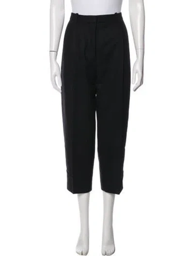 Pre-owned Acne Studios Wool Straight Leg Pants In Black