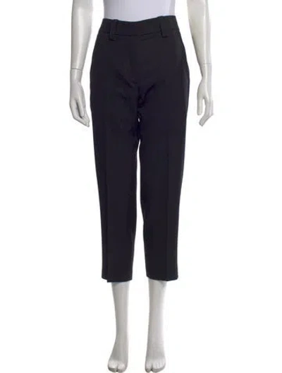 Pre-owned Acne Studios Wool Straight Leg Pants In Black