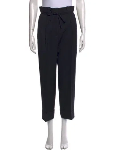 Pre-owned Acne Studios Wool Straight Leg Pants In Black