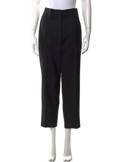 Pre-owned Acne Studios Wool Straight Leg Pants In Black