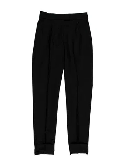 Pre-owned Acne Studios Wool Straight Leg Pants In Black
