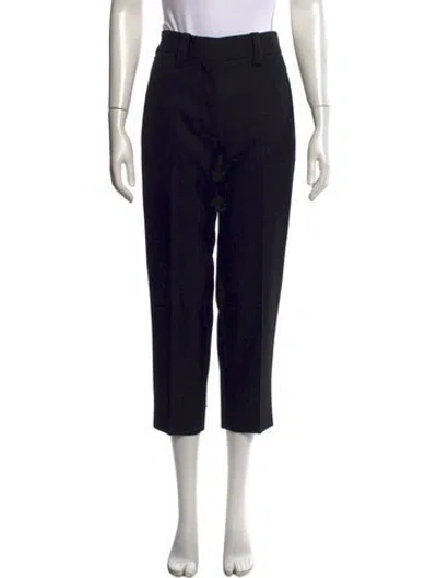 Pre-owned Acne Studios Wool Straight Leg Pants In Black