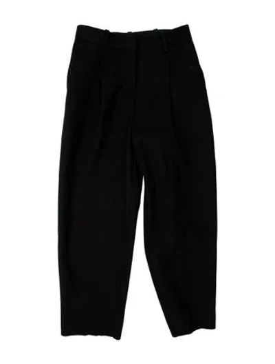 Pre-owned Acne Studios Wool Straight Leg Pants In Black