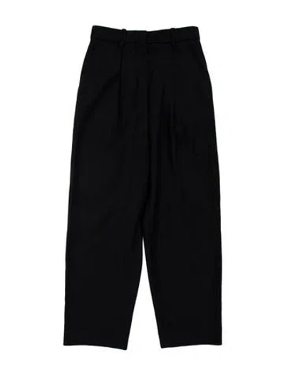 Pre-owned Acne Studios Wool Straight Leg Pants In Black