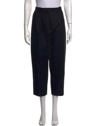Pre-owned Acne Studios Wool Straight Leg Pants In Black