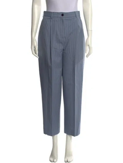 Pre-owned Acne Studios Wool Straight Leg Pants In Blue