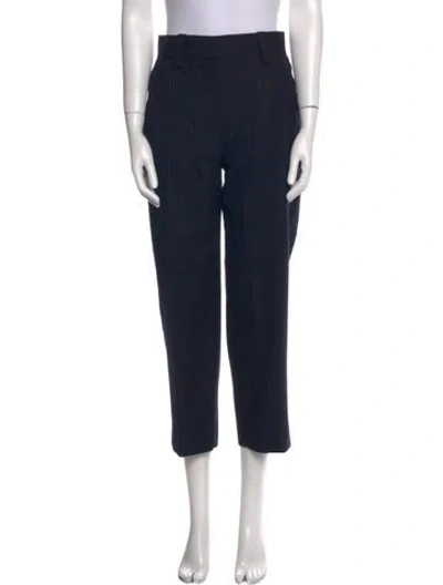 Pre-owned Acne Studios Wool Straight Leg Pants In Blue