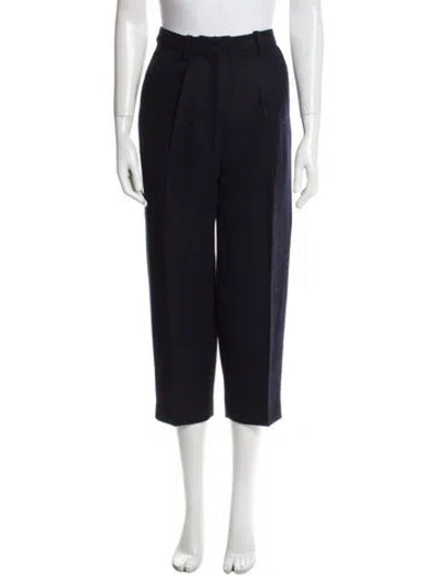 Pre-owned Acne Studios Wool Straight Leg Pants In Blue