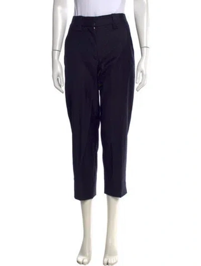 Pre-owned Acne Studios Wool Straight Leg Pants In Blue