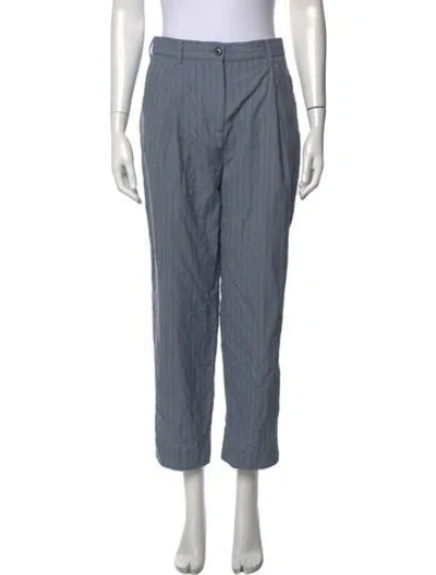 Pre-owned Acne Studios Wool Straight Leg Pants In Blue