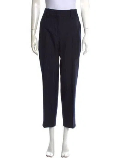 Pre-owned Acne Studios Wool Straight Leg Pants In Blue