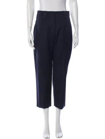 Pre-owned Acne Studios Wool Straight Leg Pants In Blue