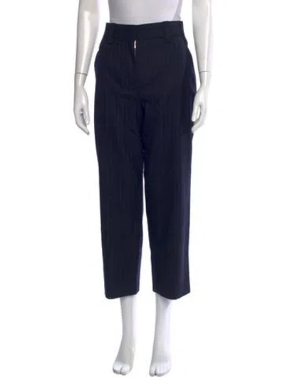 Pre-owned Acne Studios Wool Straight Leg Pants In Blue