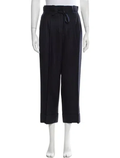Pre-owned Acne Studios Wool Straight Leg Pants In Blue