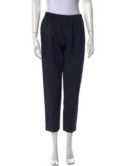 Pre-owned Acne Studios Wool Straight Leg Pants In Blue