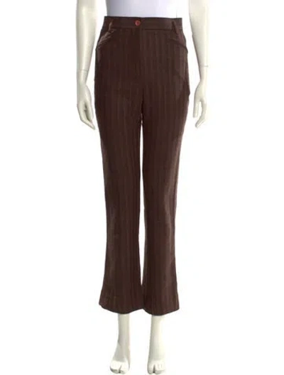 Pre-owned Acne Studios Wool Straight Leg Pants In Brown