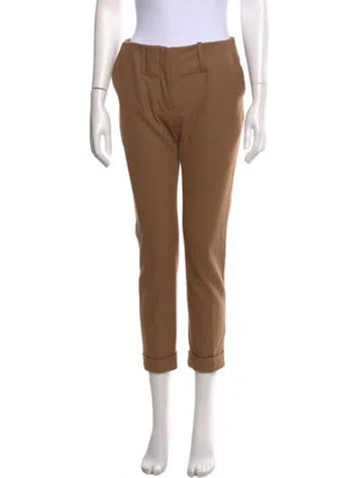 Pre-owned Acne Studios Wool Straight Leg Pants In Brown
