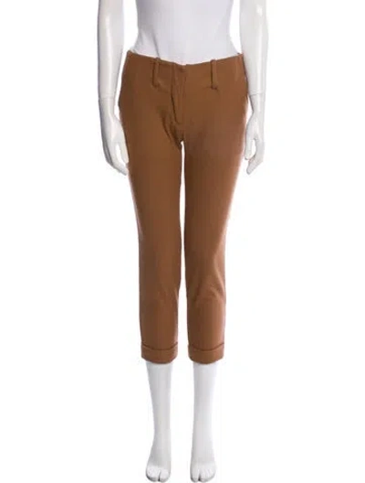 Pre-owned Acne Studios Wool Straight Leg Pants In Brown