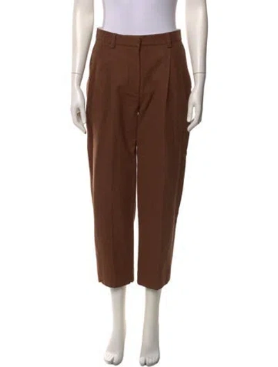 Pre-owned Acne Studios Wool Straight Leg Pants In Brown