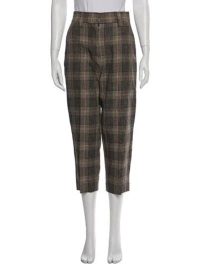 Pre-owned Acne Studios Wool Straight Leg Pants In Brown