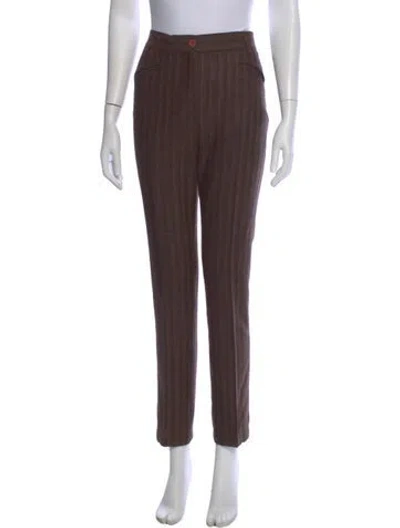 Pre-owned Acne Studios Wool Straight Leg Pants In Brown