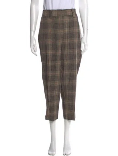Pre-owned Acne Studios Wool Straight Leg Pants In Brown