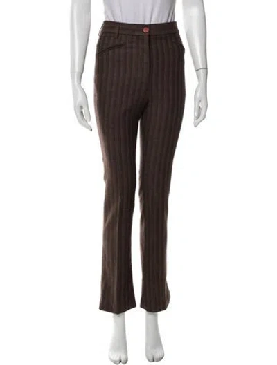 Pre-owned Acne Studios Wool Straight Leg Pants In Brown