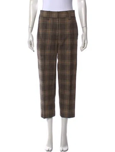 Pre-owned Acne Studios Wool Straight Leg Pants In Brown