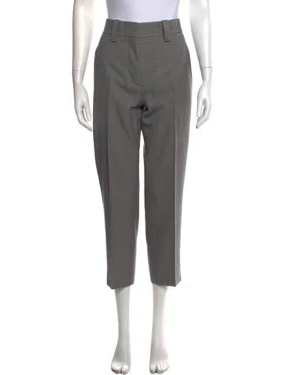 Pre-owned Acne Studios Wool Straight Leg Pants In Gray