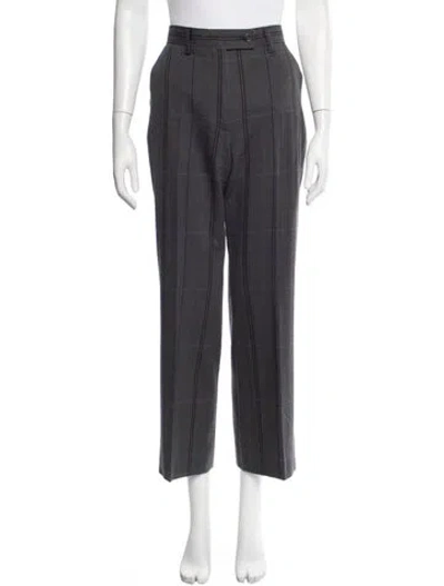 Pre-owned Acne Studios Wool Straight Leg Pants In Grey