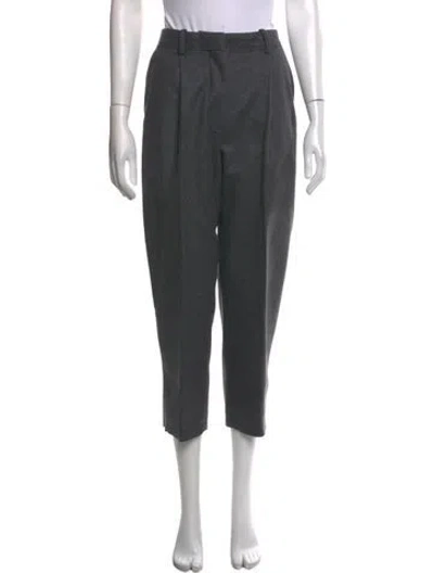 Pre-owned Acne Studios Wool Straight Leg Pants In Grey