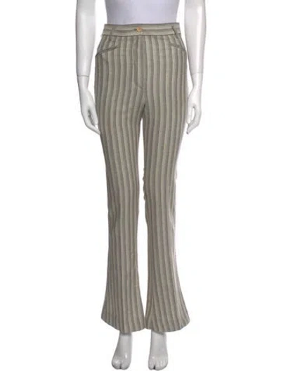 Pre-owned Acne Studios Wool Straight Leg Pants In Neutral