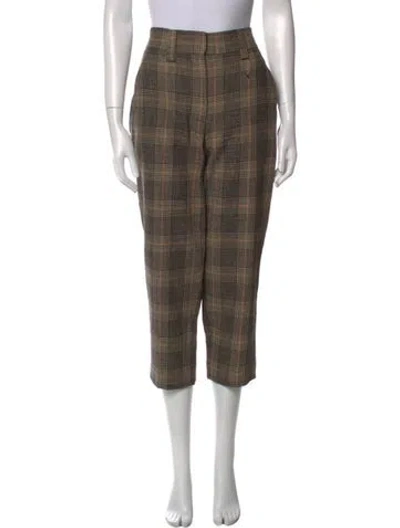 Pre-owned Acne Studios Wool Straight Leg Pants In Neutral