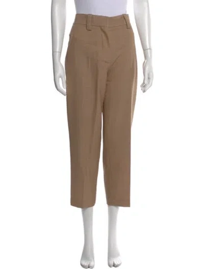 Pre-owned Acne Studios Wool Straight Leg Pants In Neutral