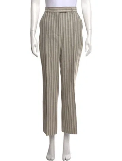 Pre-owned Acne Studios Wool Straight Leg Pants In Neutral