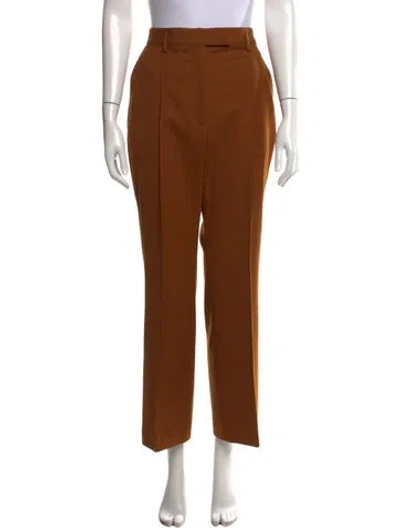 Pre-owned Acne Studios Wool Straight Leg Pants In Neutrals