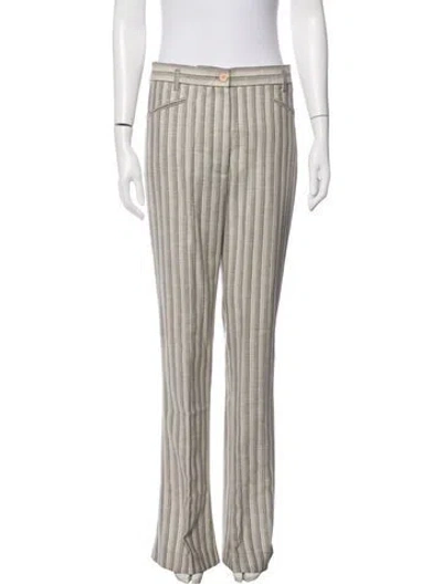 Pre-owned Acne Studios Wool Straight Leg Pants In Neutrals