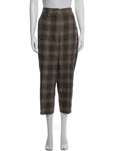 Pre-owned Acne Studios Wool Straight Leg Pants In Neutrals