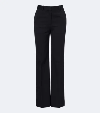 Acne Studios Wool Straight Pants In Black